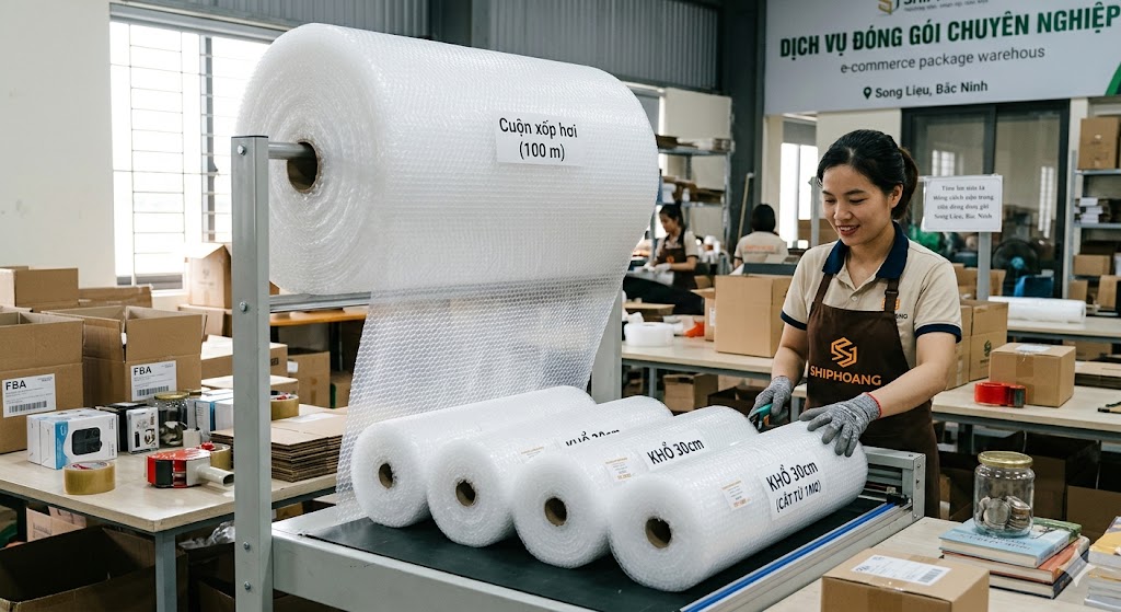 Cuộn Xốp Hơi Khổ 30cm Cắt Từ Cuộn 1m2 (Combo 4 Cuộn)