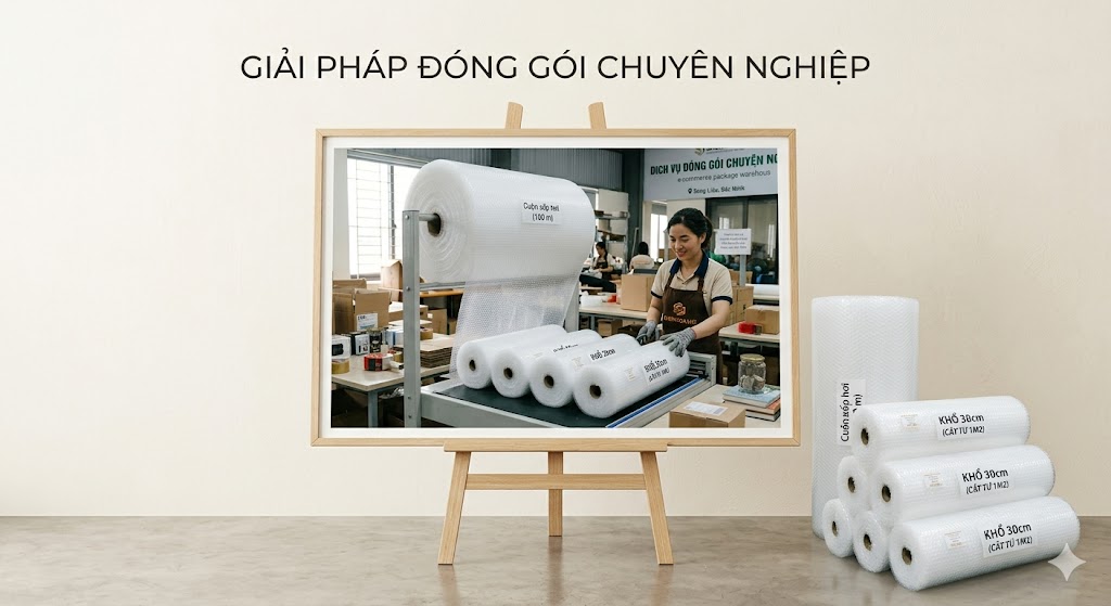 Cuộn Xốp Hơi Khổ 30cm Cắt Từ Cuộn 1m2 (Combo 4 Cuộn)