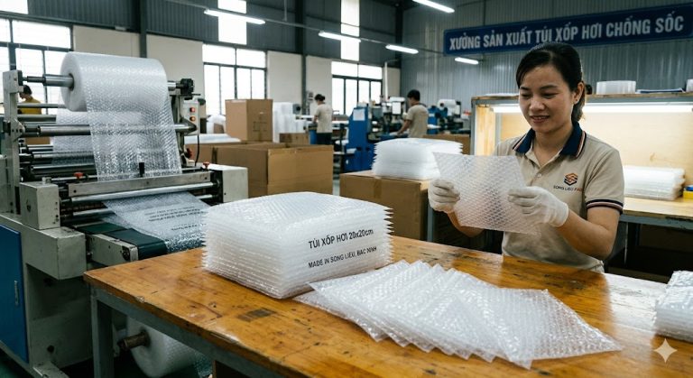 Túi xốp hơi bọc hàng chống sốc gia công sẵn